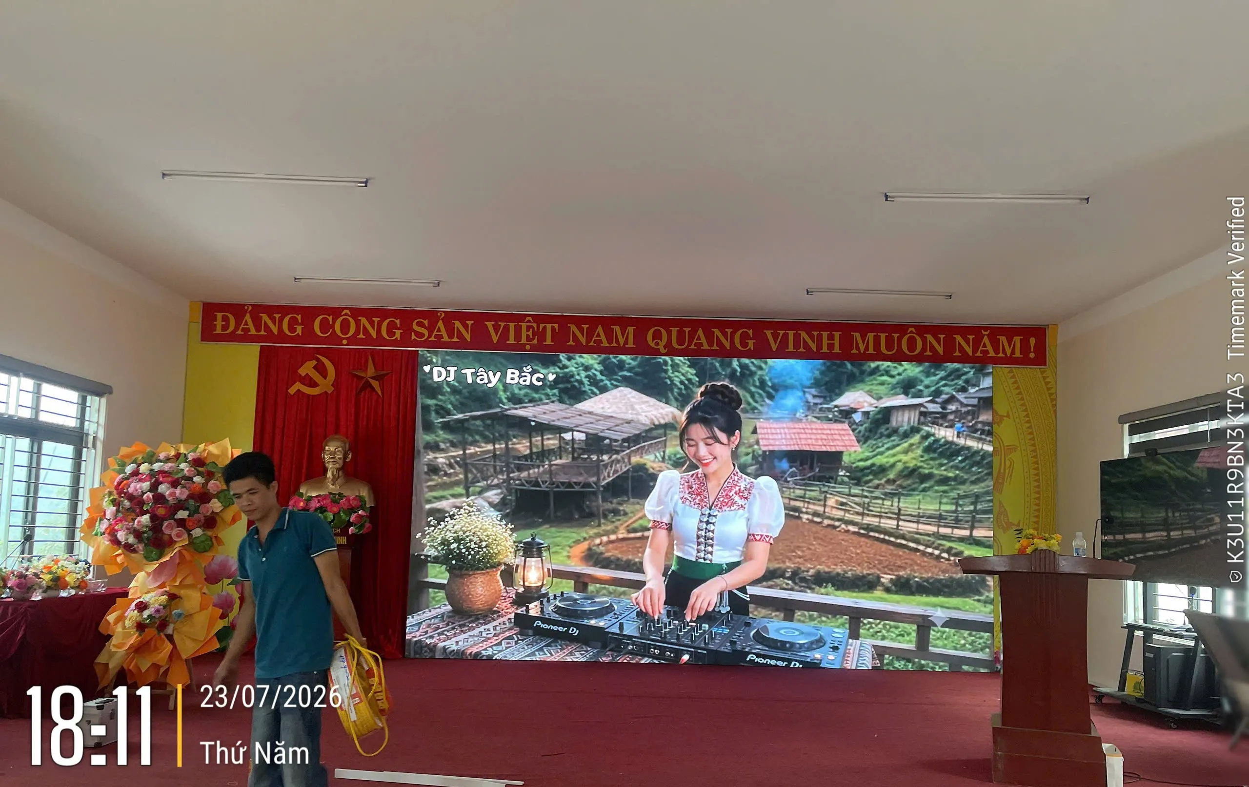 Màn hình LED P2 tại UBND xã ở tỉnh Quảng  Ninh