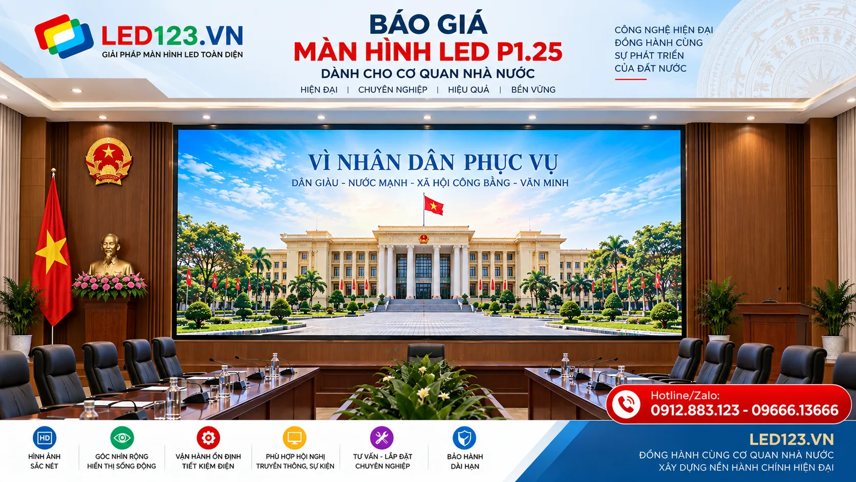 Báo Giá Màn Hình LED Phòng Họp P1.25 – 4800 x 2362,5 (mm)