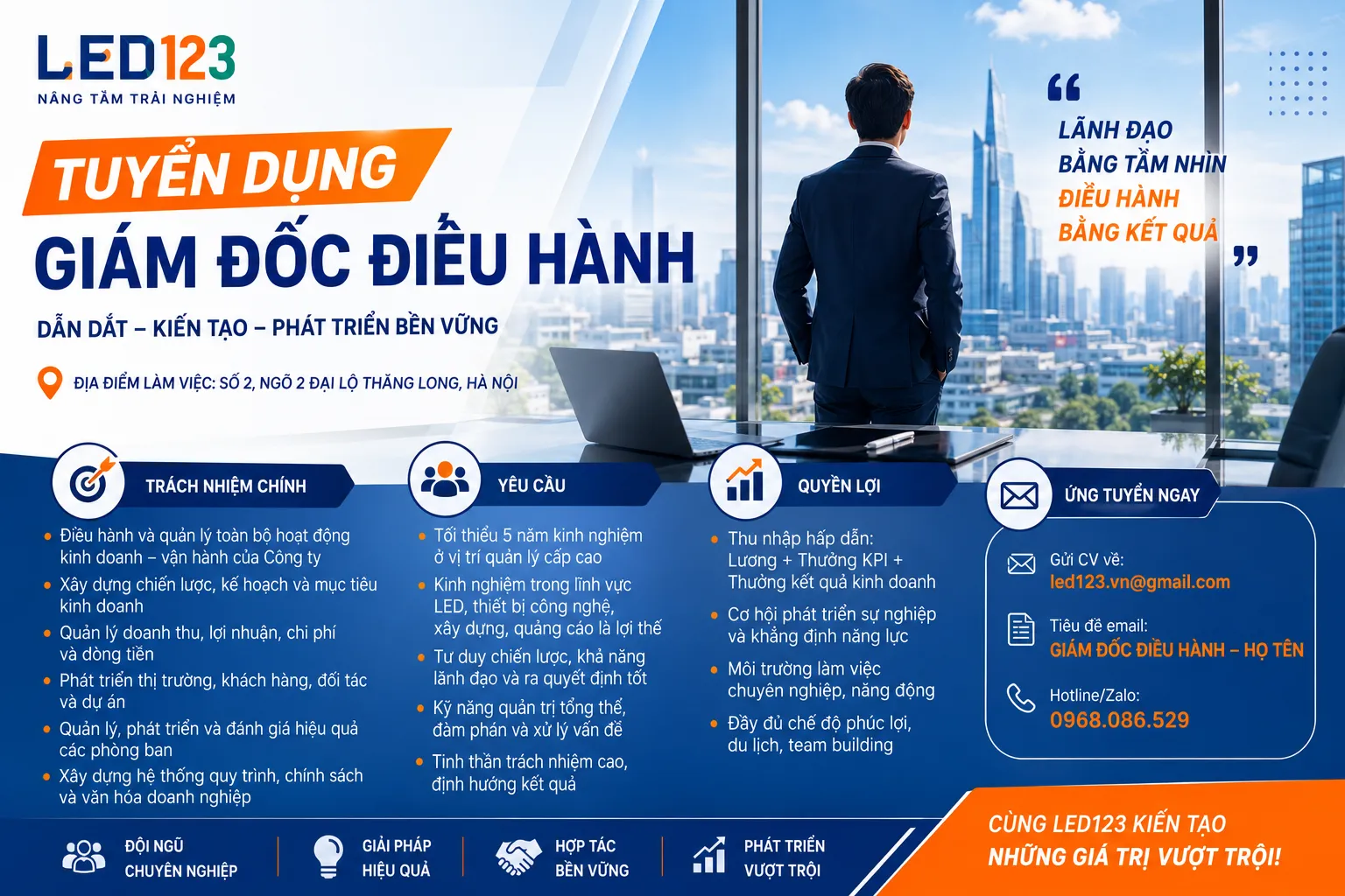 Tuyển giám đốc điều hành - Đi làm ngay