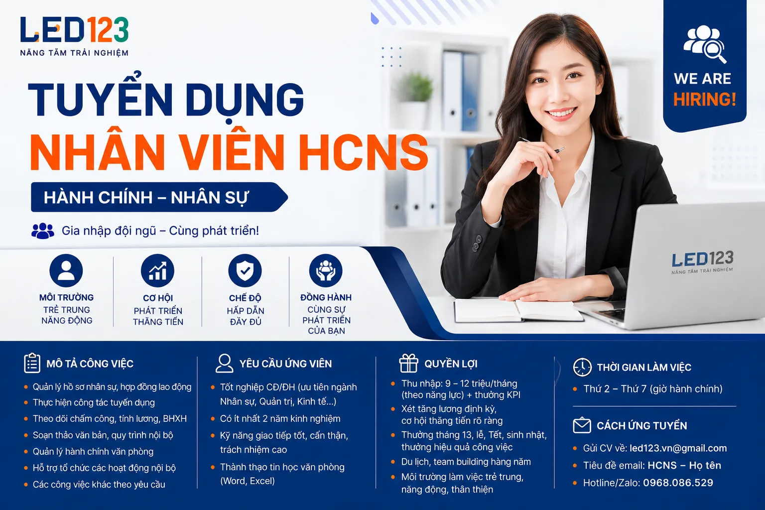 Tuyển dụng hành chính Nhân sự - Đi làm ngay