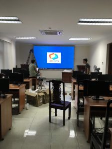 Thi công màn hình LED-P3 Cailiang tại Trung Tâm Đào tạo Tin Học cục thuế tỉnh Hòa Bình